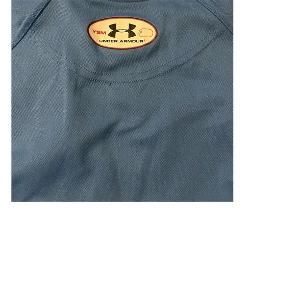 Boy’s Under Armour Sz YSM Shirt Heatgear Blue Sleeveless Small Tank Top - Picture 3 of 4